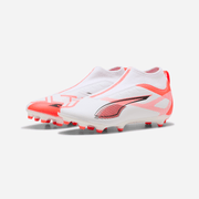 حذاء كرة قدم بوما ألترا 5 ماتش+ Ll Fg/Ag Jr جونيور للرجال باللون الأبيض