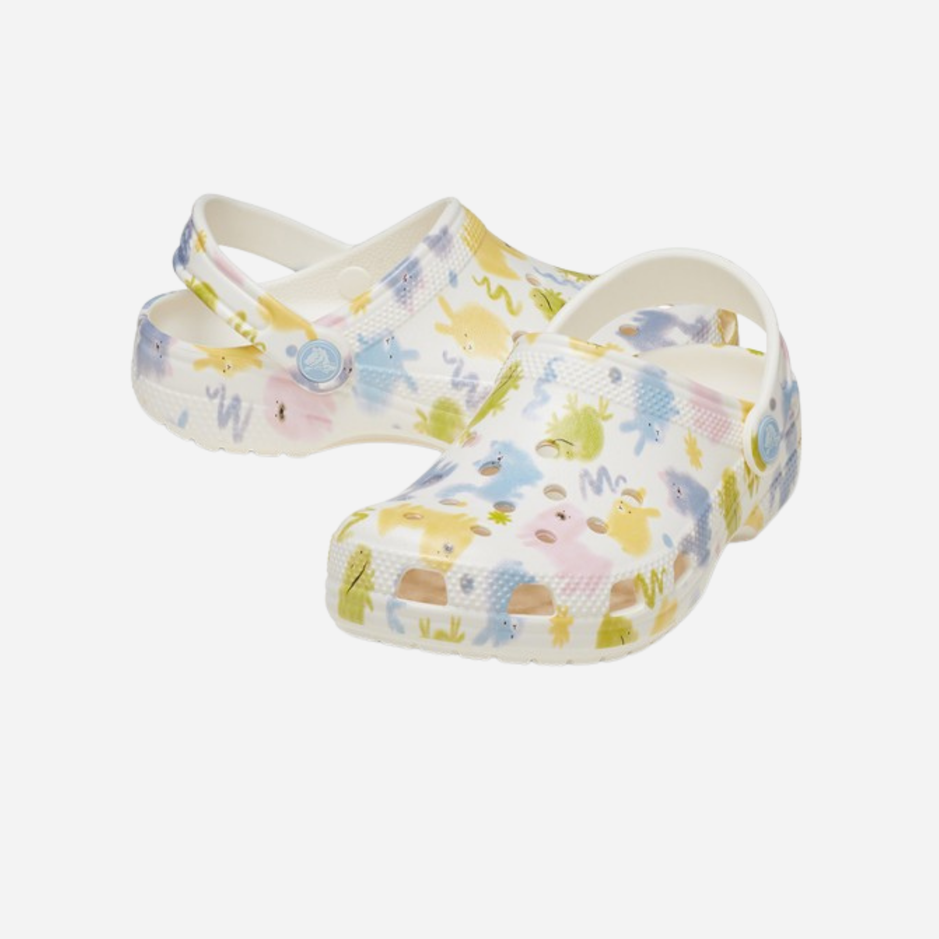 قبقاب كروكس كلاسيك باستيل بيتس كلوج كيه للأطفال للجنسين متعدد الألوان