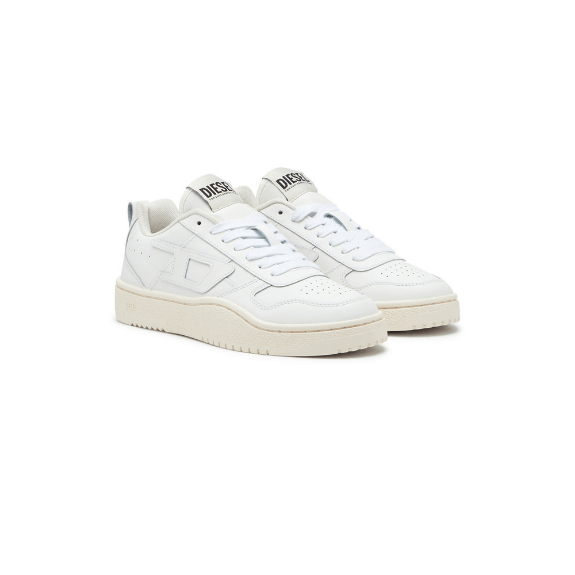 حذاء رياضي رجالي Diesel S-Ukiyo V2 منخفض الارتفاع للبالغين، أبيض