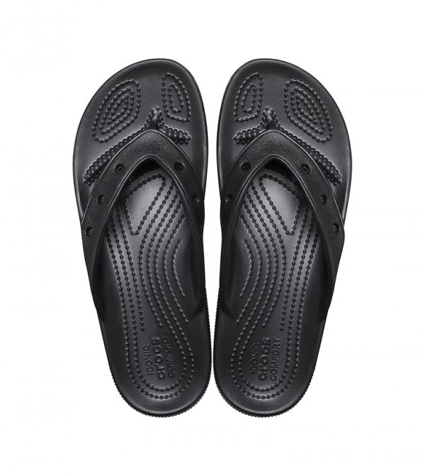 شبشب كروكس كلاسيك فليب V2 للبالغين للجنسين، أسود