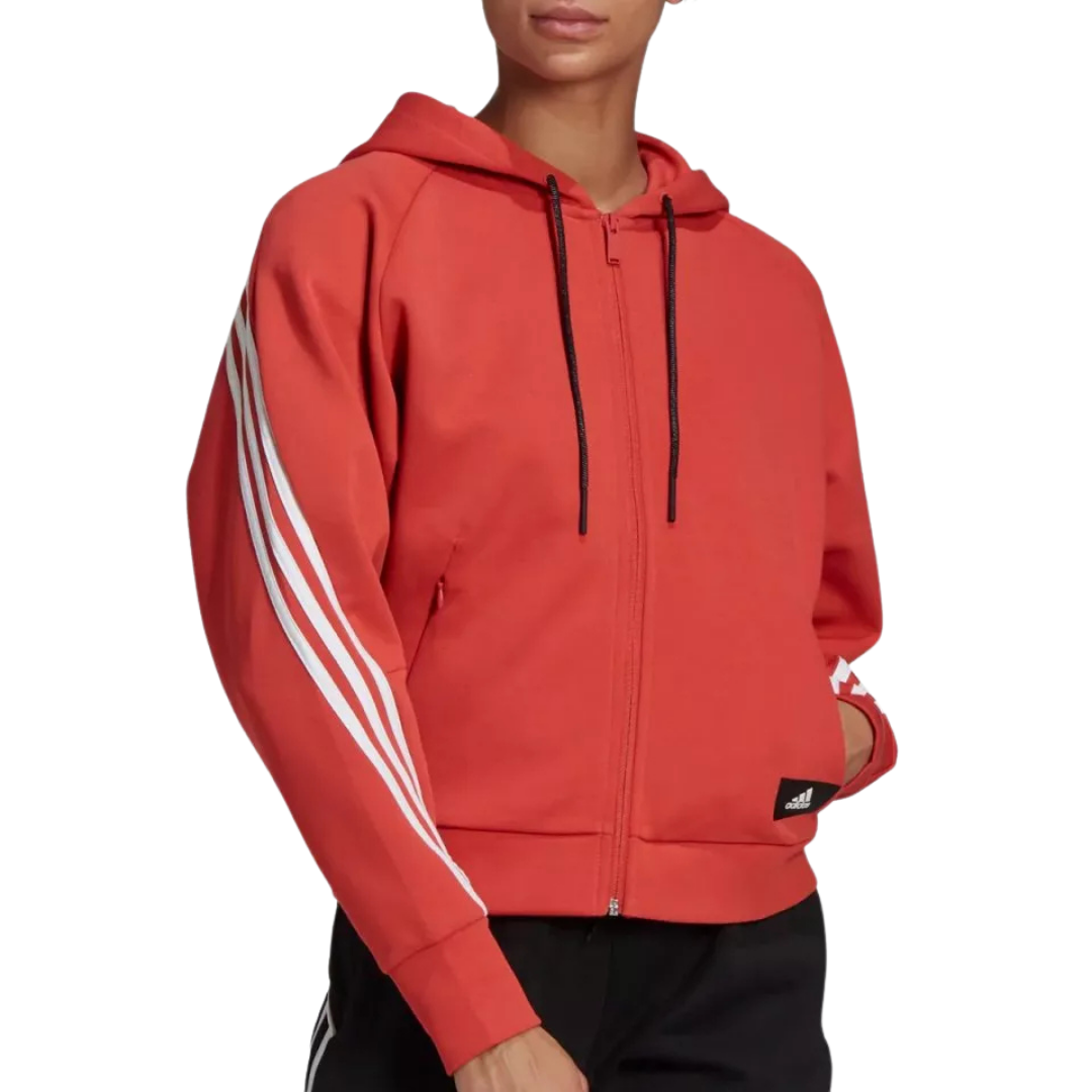 Adidas  Sportswear Wrapped 3-Stripes Hoodies  Adultes Homme Rouge