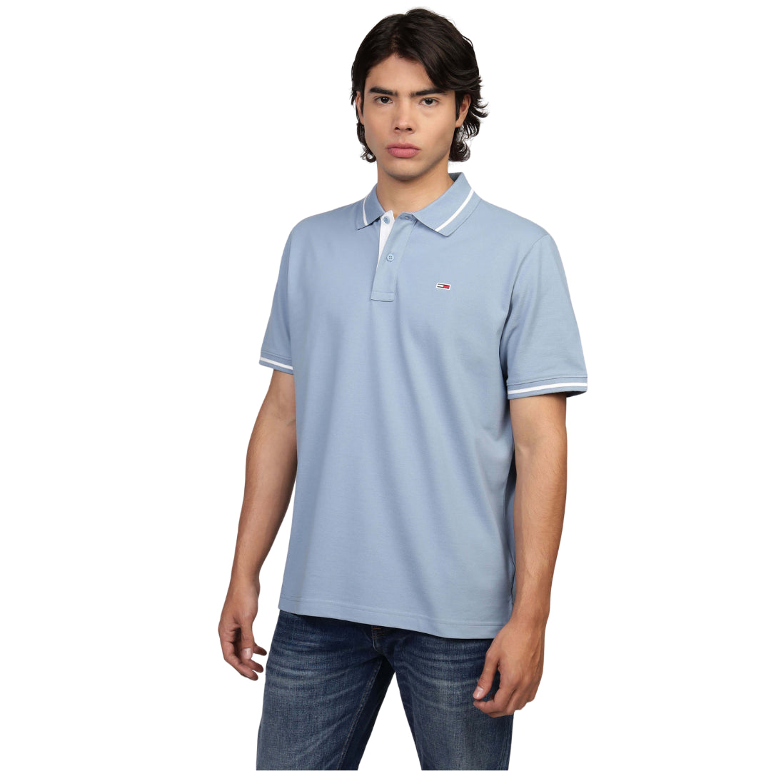 Tommy Jeans Polo Regular à Bords Contrastés