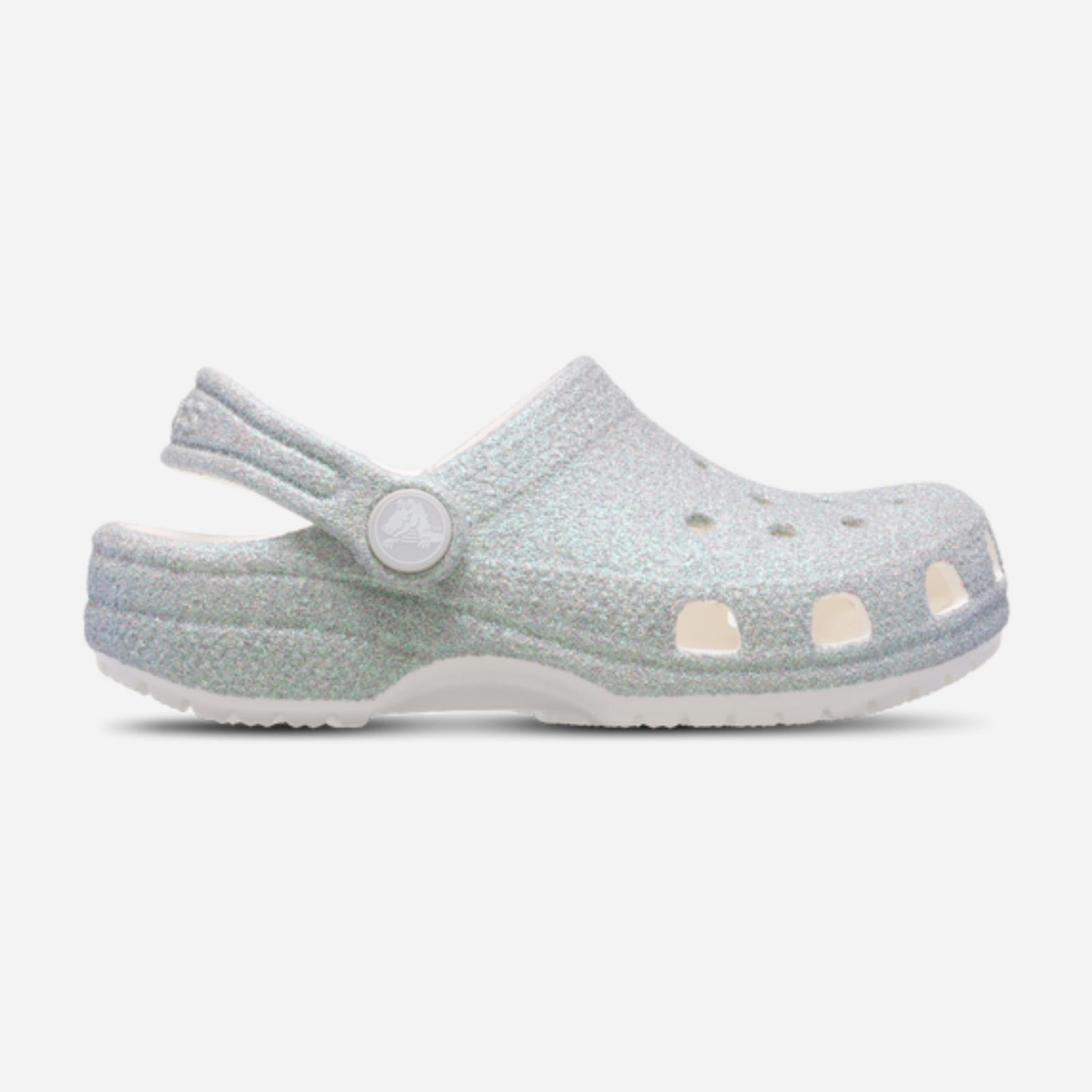 Crocs Classic Iridescent Glitter Cgt Enfants Unisexe Sabots Argent