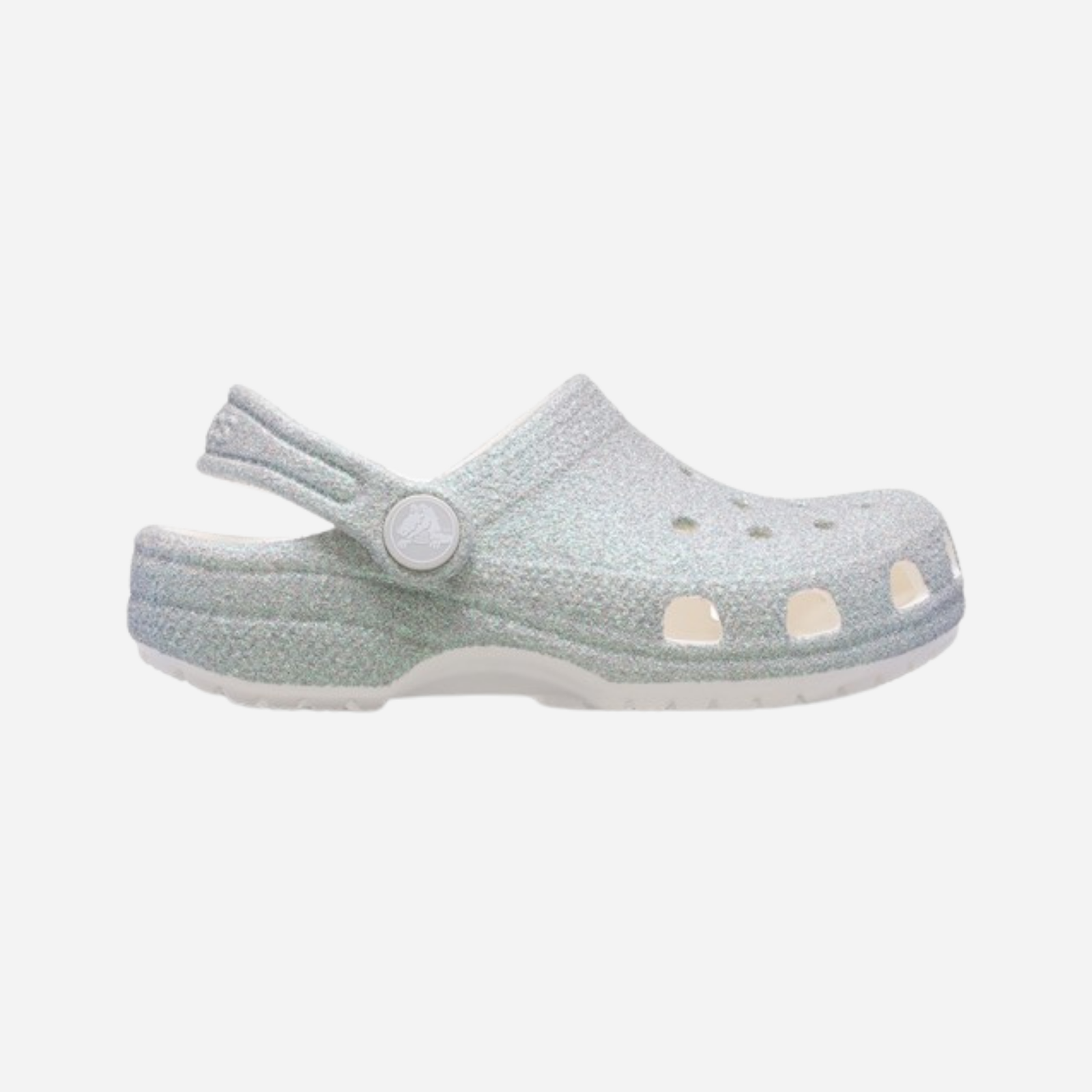 Crocs Classic Iridescent Glitter Cgk Enfants Unisexe Sabots Argent