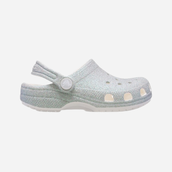Crocs Classic Iridescent Glitter Cgk Enfants Unisexe Sabots Argent