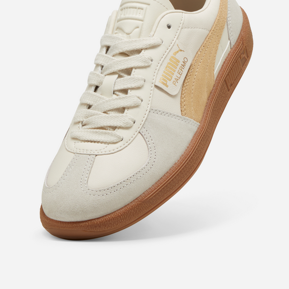 Puma Palermo Lth Adultes Unisexe Baskets Blanc Cassé