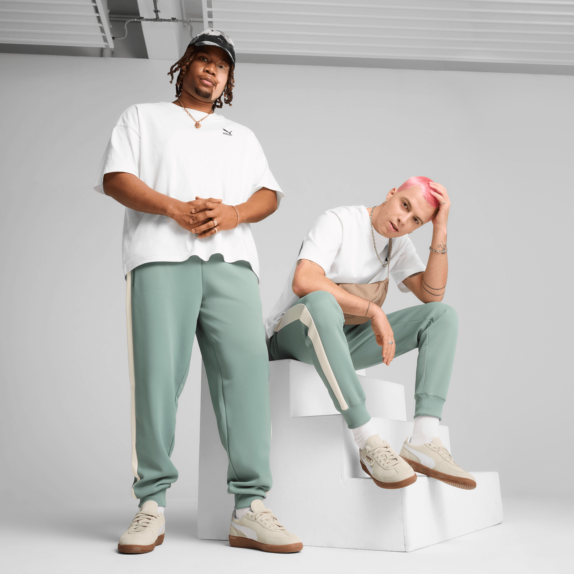 Puma T7 Always On Track Pants Dk Cl Adultes Homme Survêtements Vert