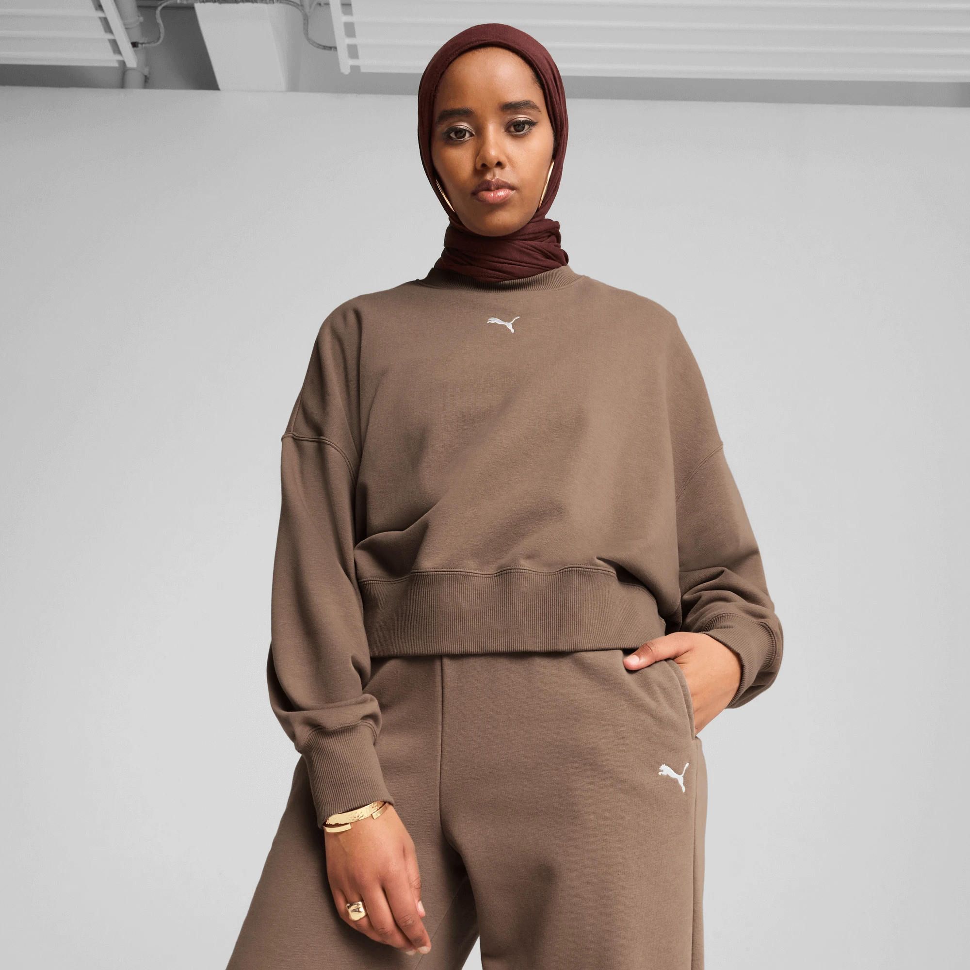 Puma Wardrobe Ess Over-Oversized Crew Sweatshirts by PUMA