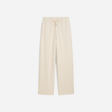 Puma Wardrobe Ess Straight Pintuck Pants Dk Op Adultes Femme Jogging Blanc Cassé