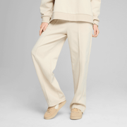Puma Wardrobe Ess Straight Pintuck Pants Dk Op Adultes Femme Jogging Blanc Cassé