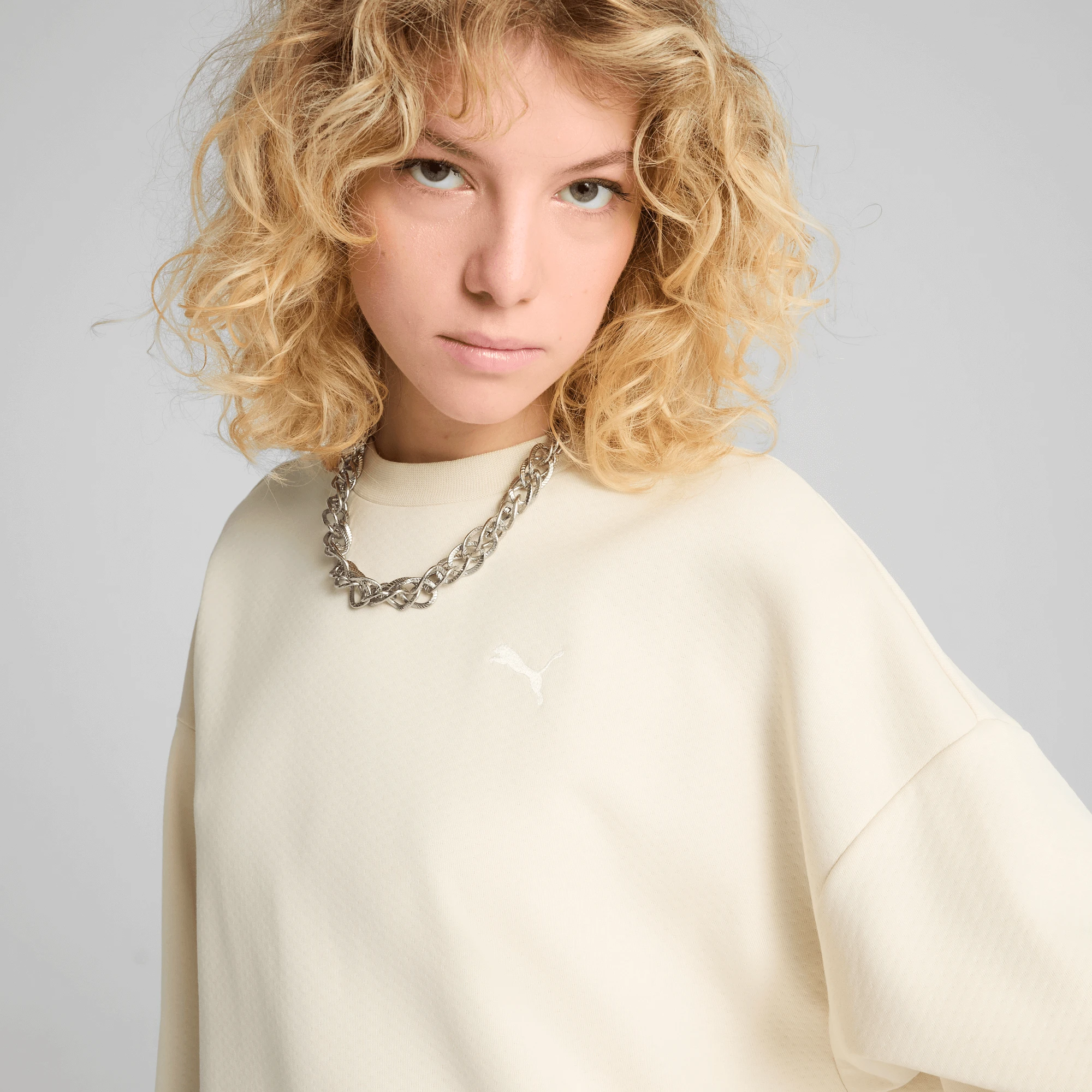 Puma Wardrobe Ess Oversized Crew Sweatshirts by PUMA