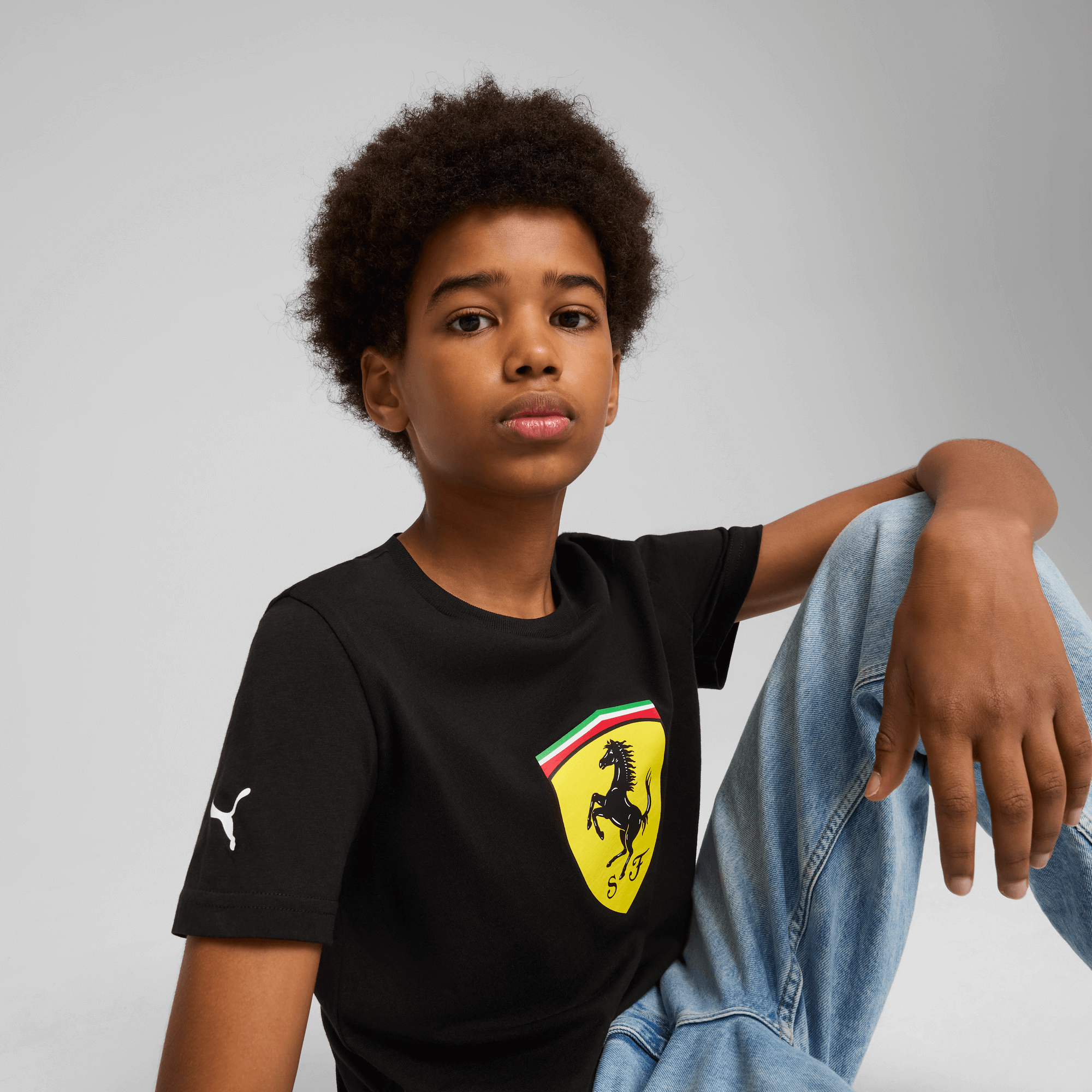 Puma Ferrari Race Colored Big Shield T-Shirt by PUMA