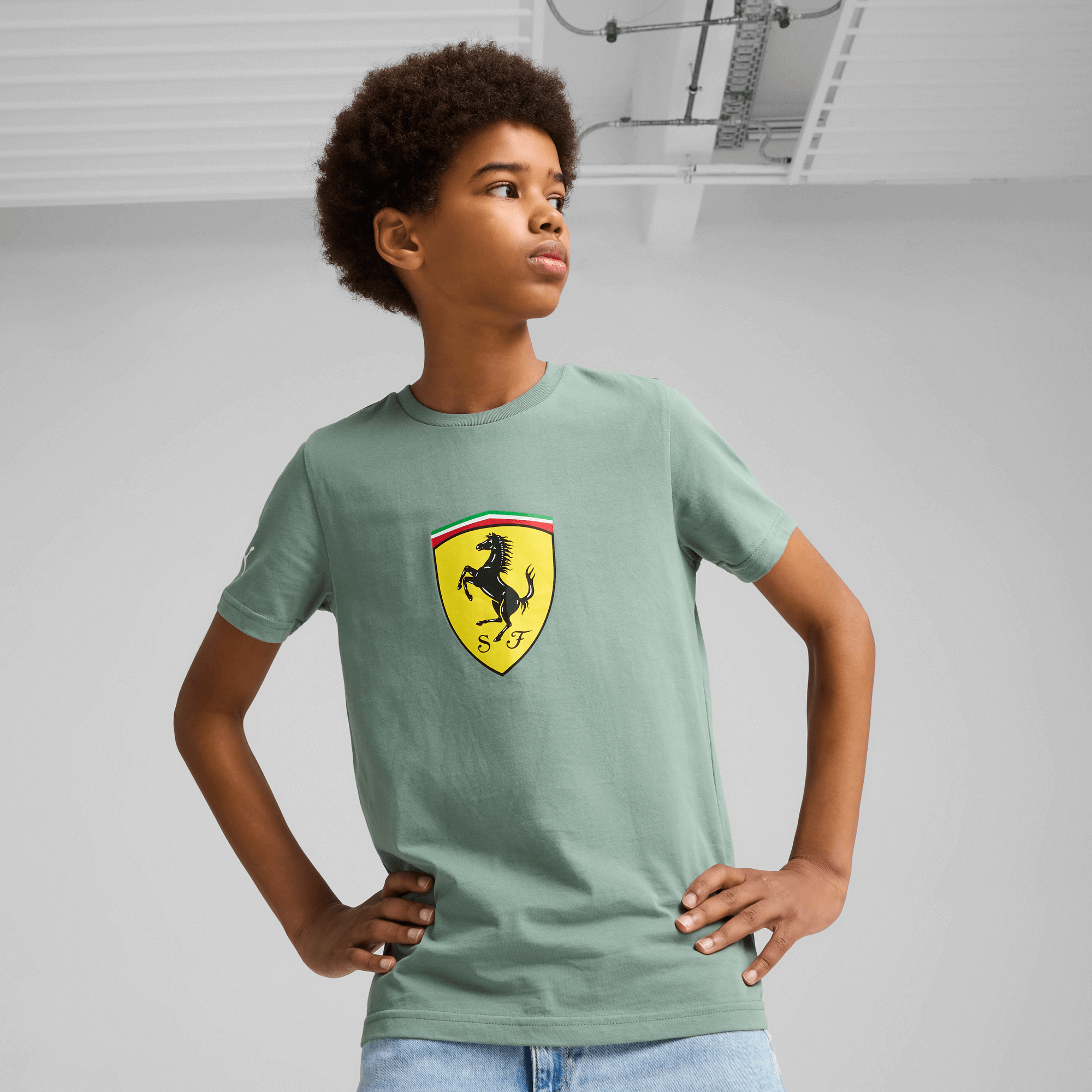 Puma Ferrari Race Colored Big Shield T-Shirt by PUMA