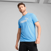 Puma Ess No. 1 Logo Tee (S) Adultes Homme T-Shirts Bleu