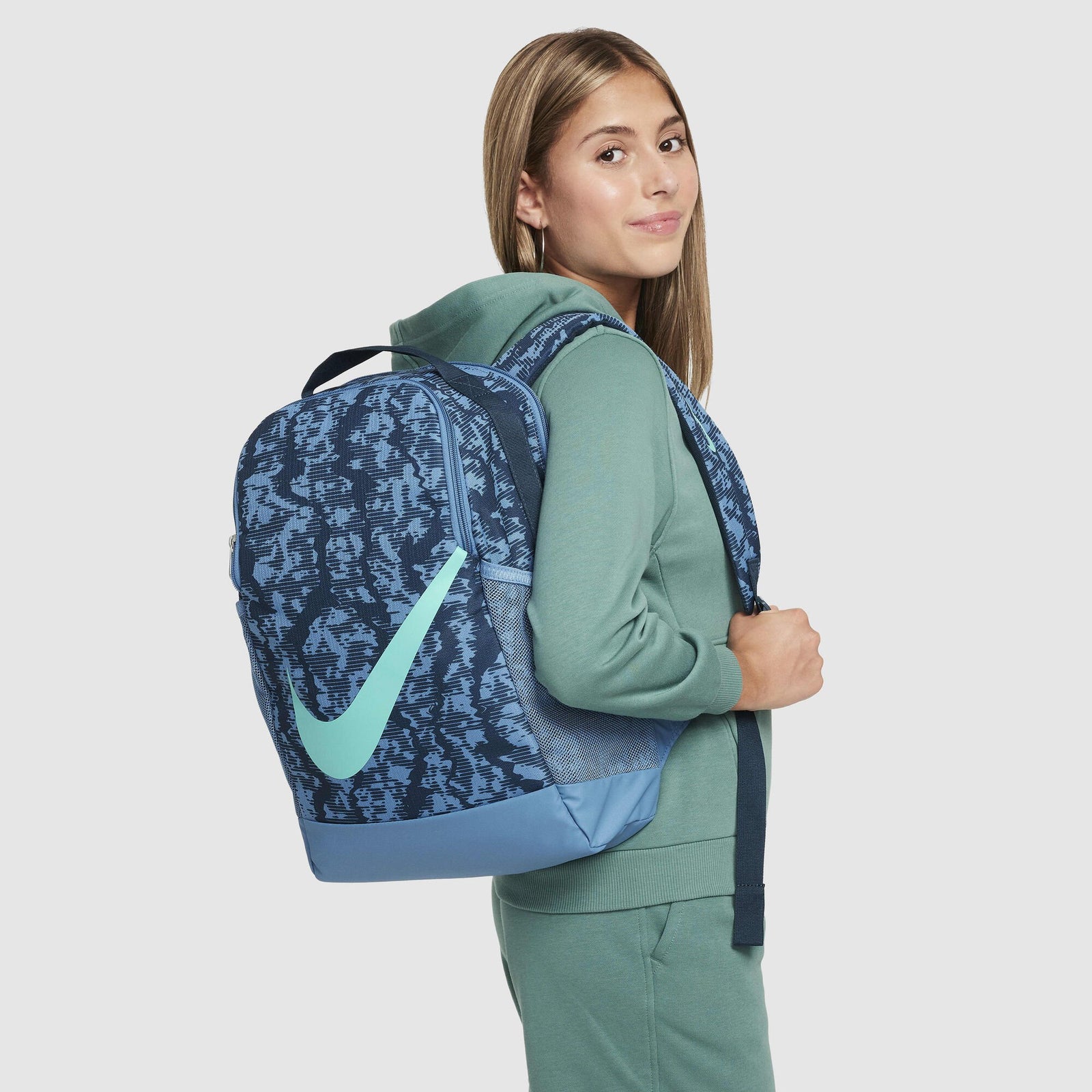 Nike Y Brsla Bkpk - Cat Aop Fa24 Tous Âges Unisexe Sac À Dos Bleu