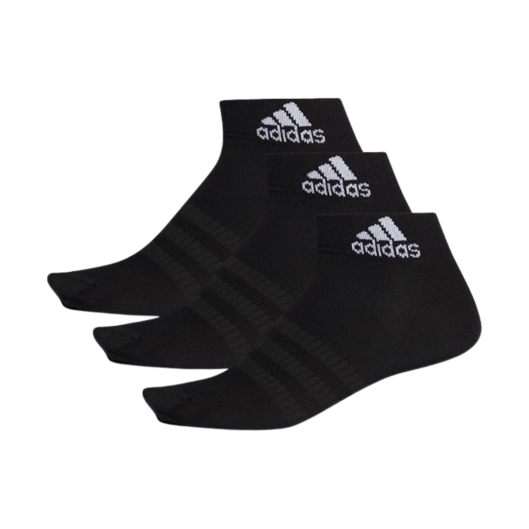 Adidas Light 3 Side Stripe Chaussettes Unisex Ankle Socks Tous Âges  Basses Noir