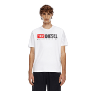 Diesel T-Adjust-K14 Adultes T-Shirt Homme Manches Courtes Blanc