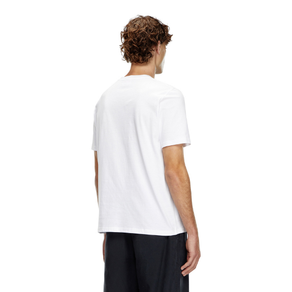 Diesel T-Adjust-K14 Adultes T-Shirt Homme Manches Courtes Blanc