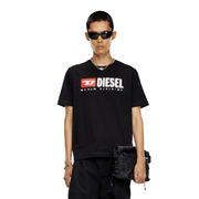 Diesel T-Adjust-K14 Adultes T-Shirt Homme Manches Courtes Noir