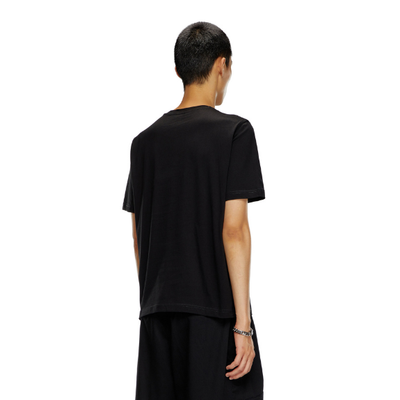Diesel T-Adjust-K14 Adultes T-Shirt Homme Manches Courtes Noir