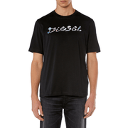 Diesel T-Adjust-K16 Adultes T-Shirt Homme Manches Courtes Noir