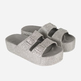 Cacatoès CAIPIRINHA GLITTER COOL GREY Slides Femmes