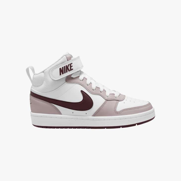 Nike Court Borough Mid 2 Bg Junior Unisexe Baskets Montantes Blanc