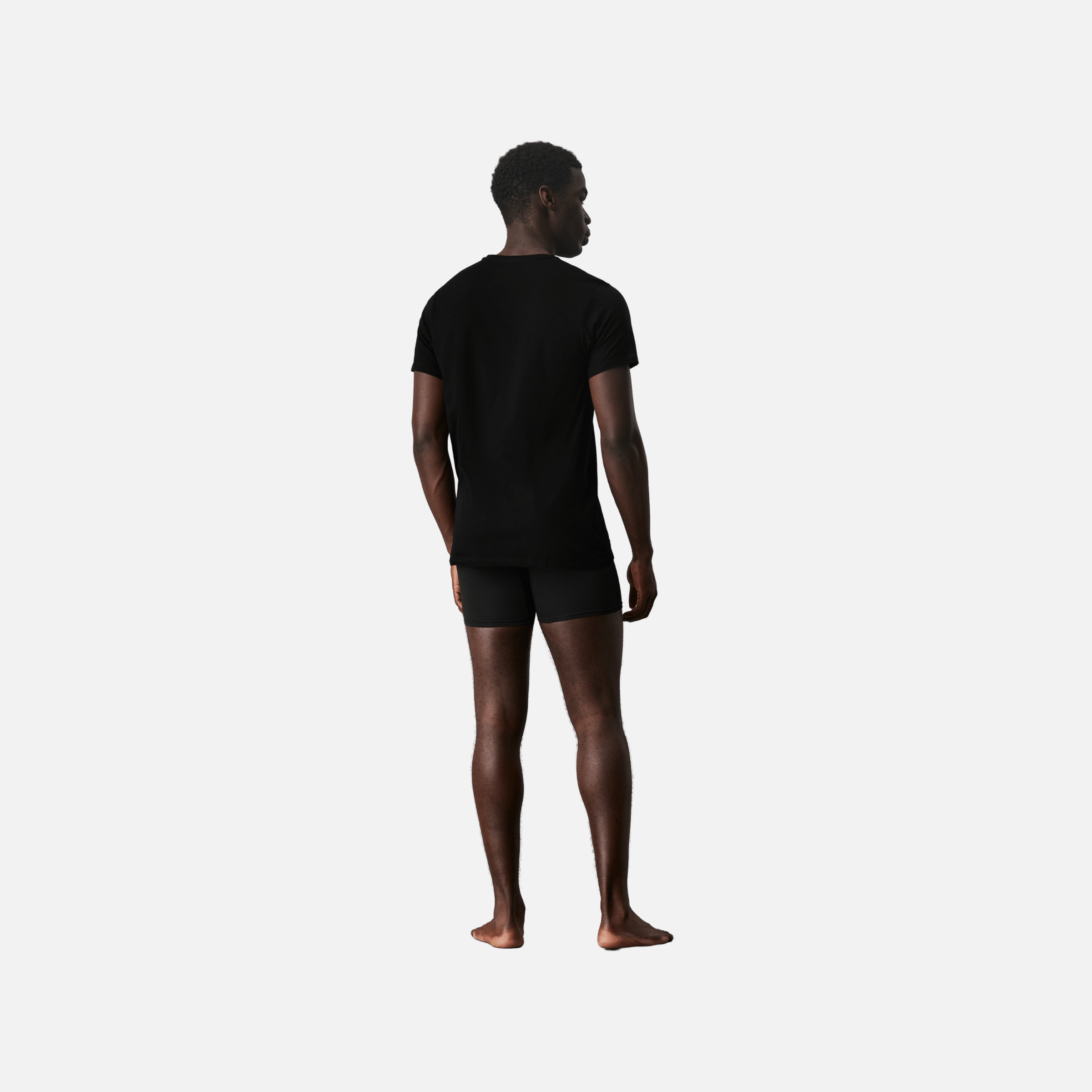 Calvin Klein S/S Crew Neck 3Pk Adultes Homme T-Shirts Noir