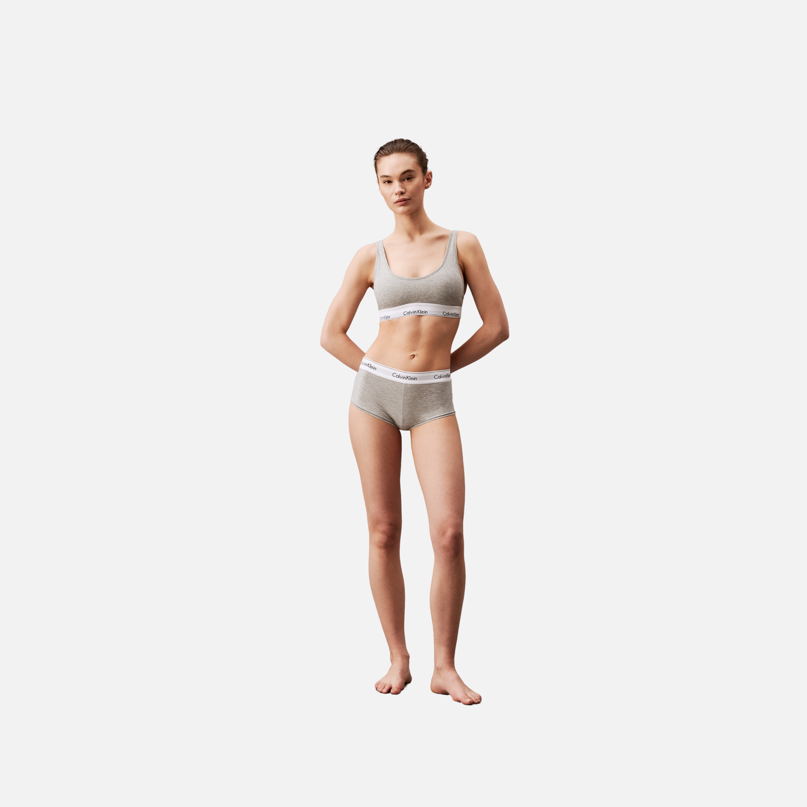 Calvin Klein Boyshort Adultes Femme Sous-Vêtements Blanc