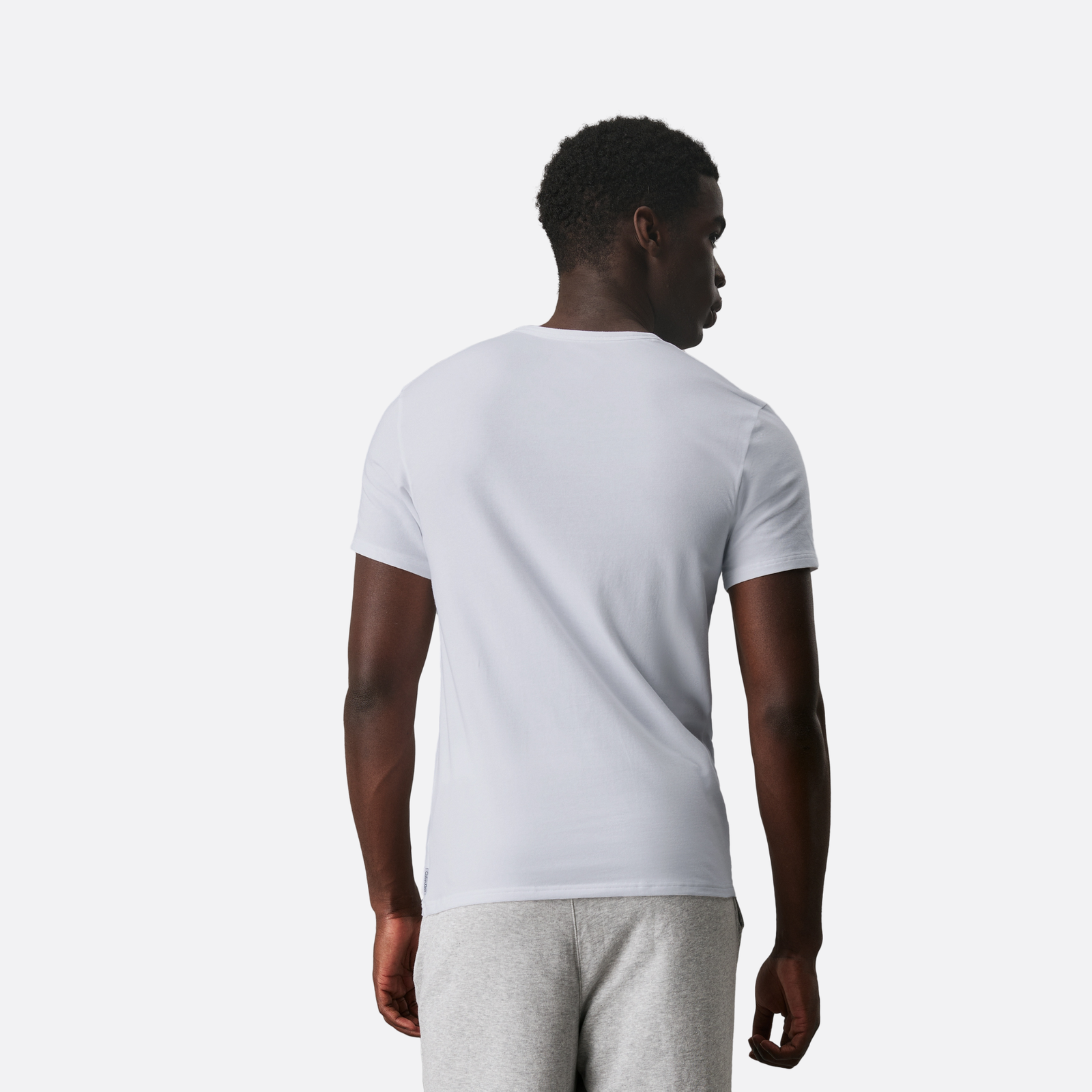 Calvin Klein 2P S/S V Neck Adultes Homme T-Shirts Blanc