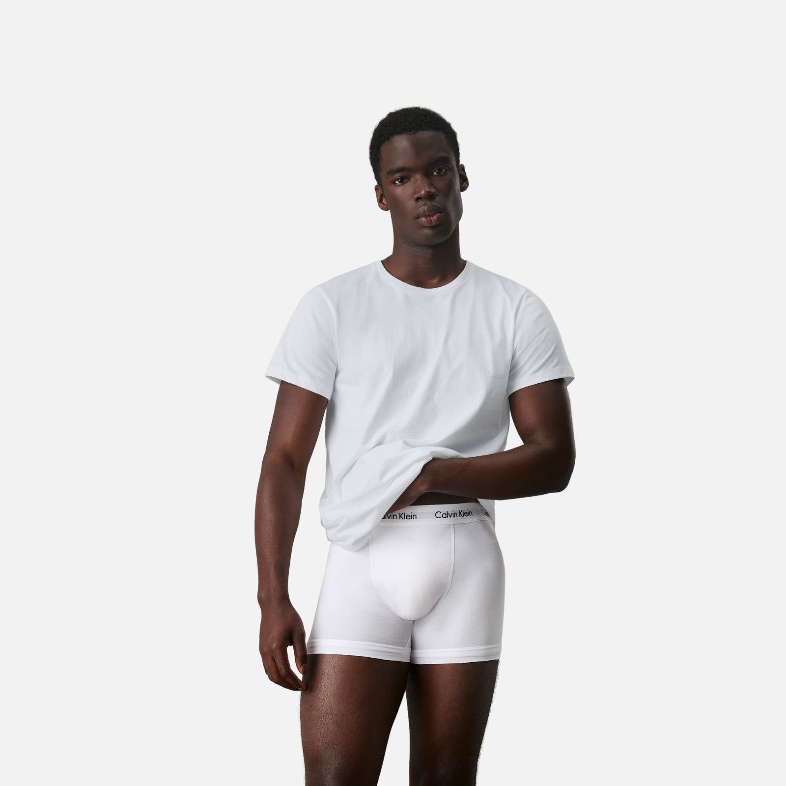 Calvin Klein S/S Crew Neck 3Pk Adultes Homme T-Shirts Blanc
