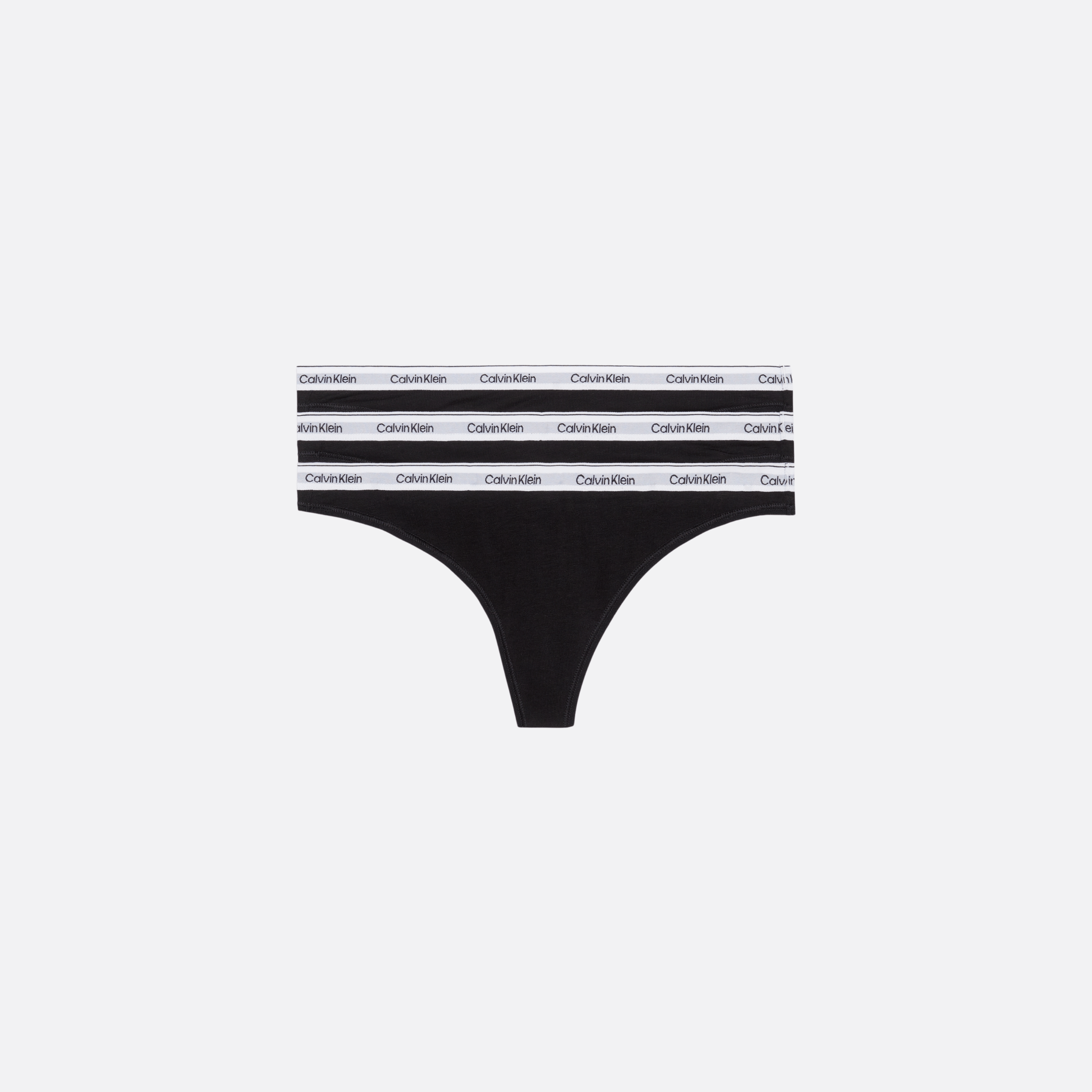 Calvin Klein Thong 3Pk Adultes Femme Sous-vêtements Noir
