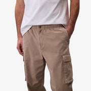 Cotton Pull On Straight Pantalons Cargo