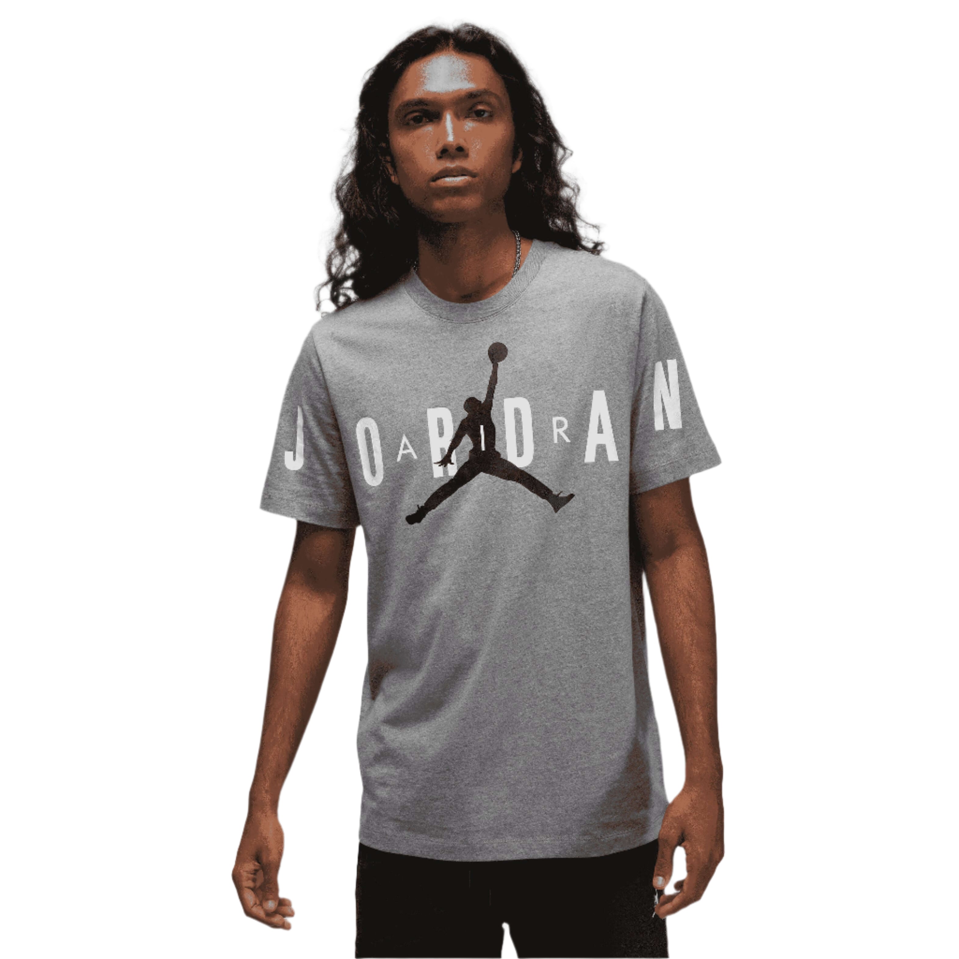 Nike Jordan J Jd Air Stretch Ss Crew Adultes Homme T-Shirts Gris