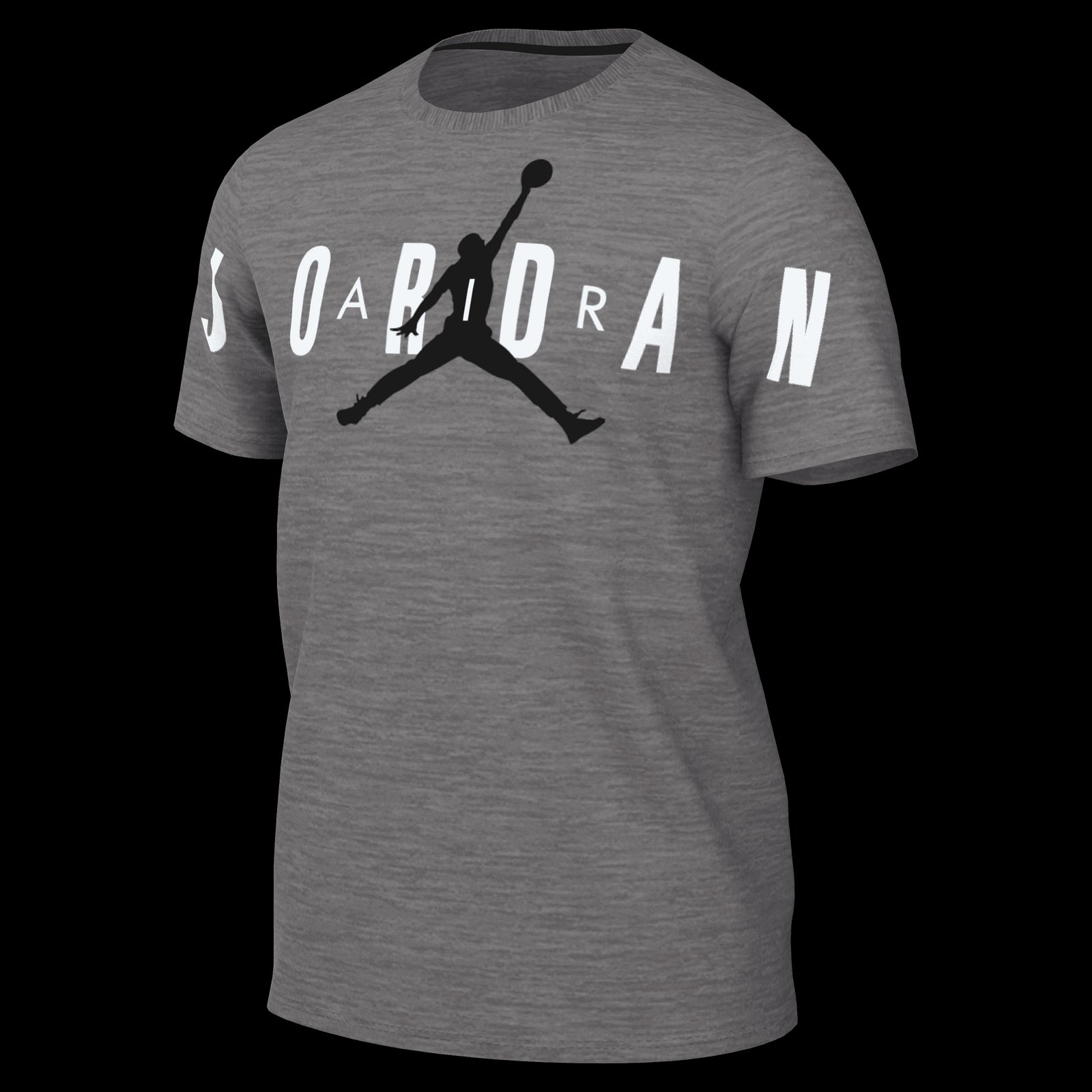 Nike Jordan J Jd Air Stretch Ss Crew Adultes Homme T-Shirts Gris