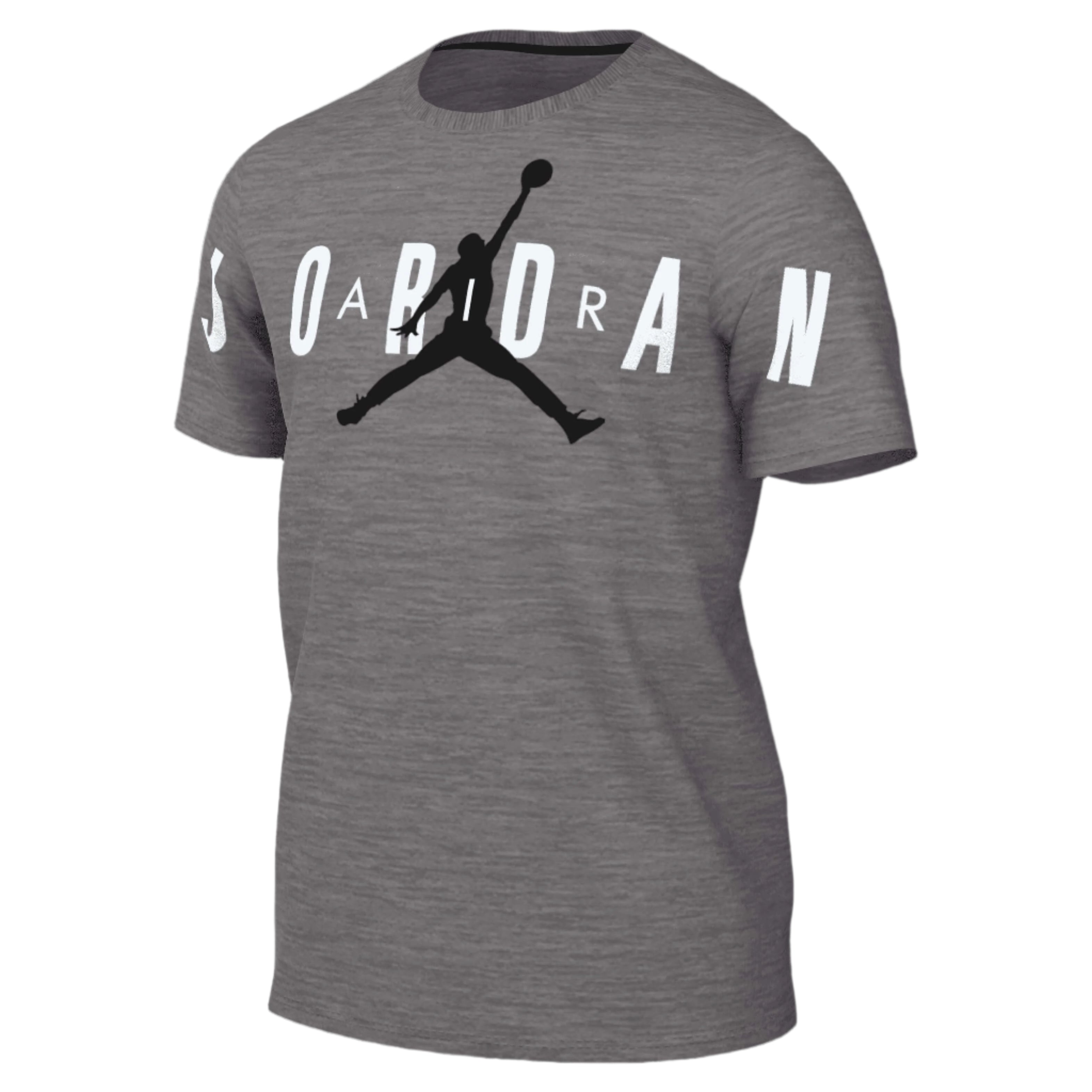 Nike Jordan J Jd Air Stretch Ss Crew Adultes Homme T-Shirts Gris