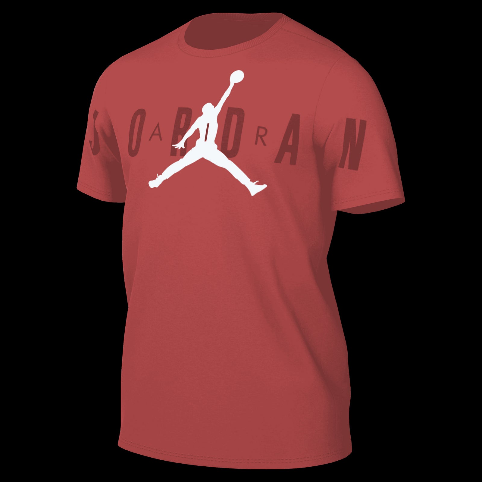 Nike Jordan J Jd Air Stretch Ss Crew Adultes Homme T-Shirts Rouge