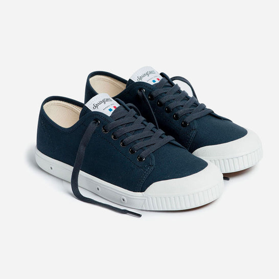 Spring Court G2 Classic Canvas Baskets Adultes Unisexe Bleu Marine