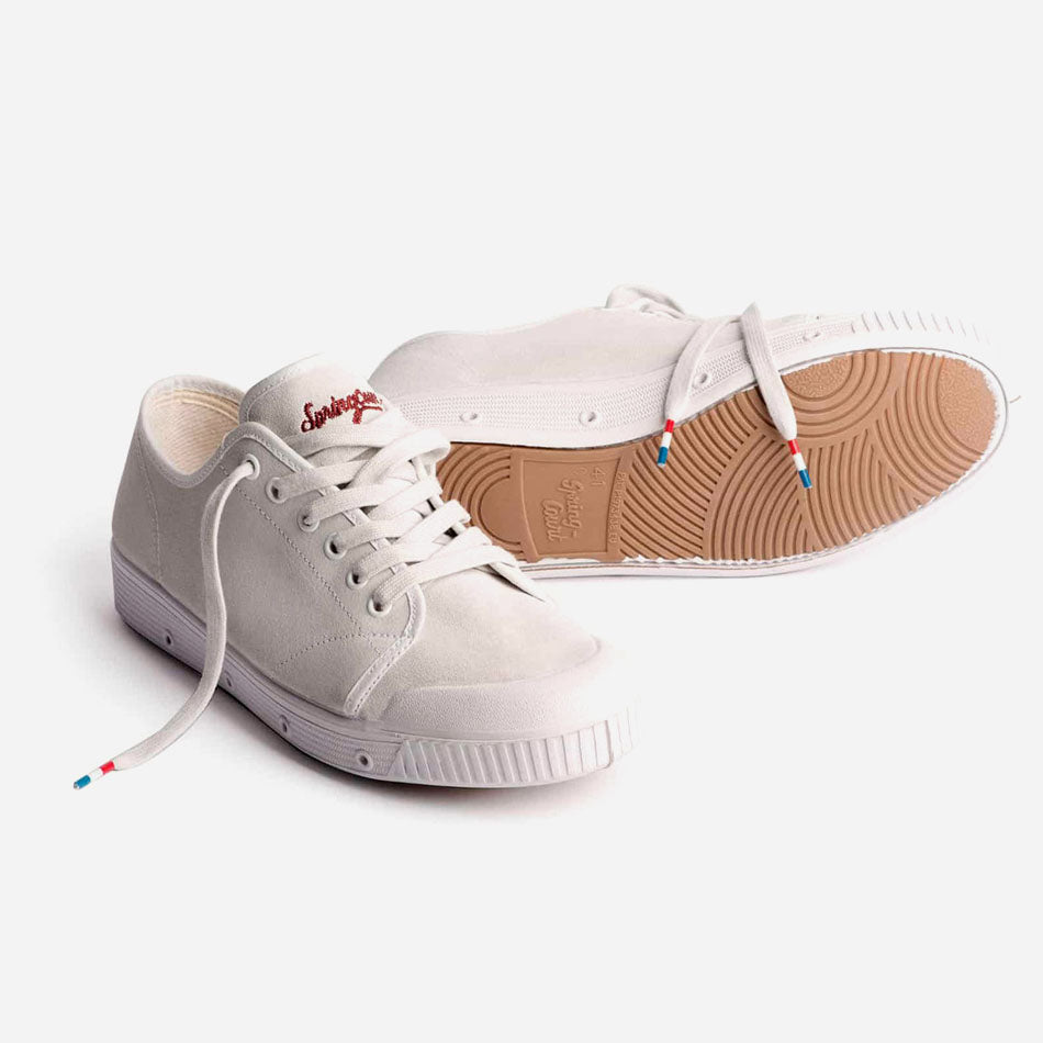 Spring Court G2 Suede Baskets Adultes Homme Blanc