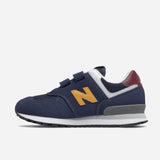 New Balance 574 Baskets Enfants Homme Bleu Marine