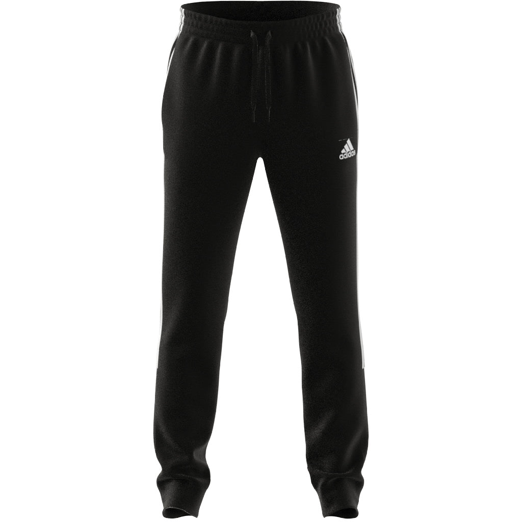 Adidas Essentials Fleece Tapered Cuff 3-Stripes Pants Adultes Homme Jogging Noir