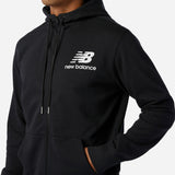 NEW BALANCE  ESSENTIALS STACKED FULL ZIP HOODIE HOMMES VESTE