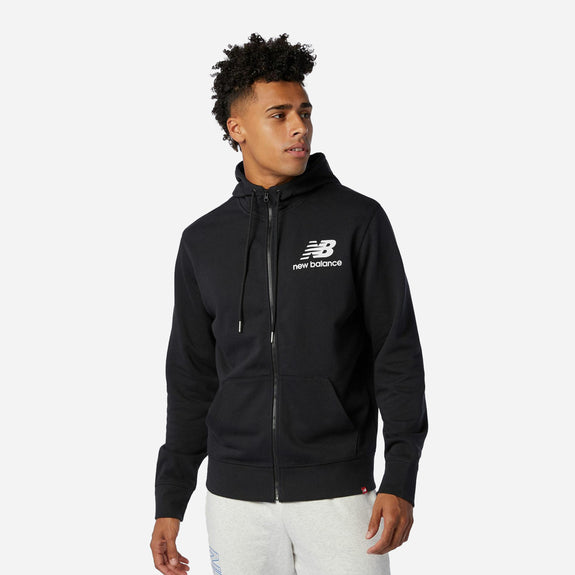 NEW BALANCE  ESSENTIALS STACKED FULL ZIP HOODIE HOMMES VESTE