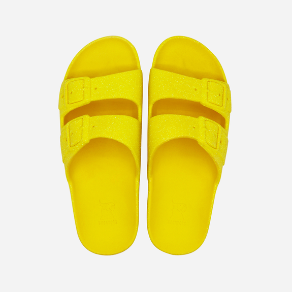 Cacatoès NEON YELLOW FLUO Slides Femmes