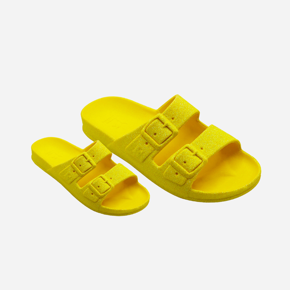 Cacatoès NEON YELLOW FLUO Slides Femmes