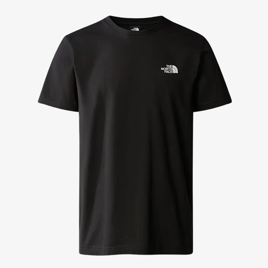 T-shirt North Face confort quotidien en noir avec logo discret sur la poitrine.