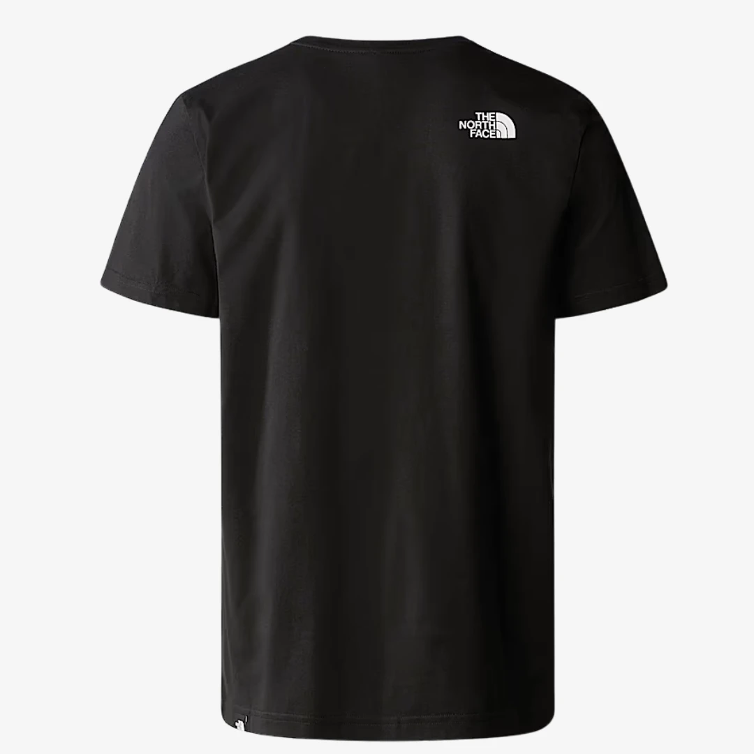 T-shirt North Face confort quotidien, couleur noire, vue arrière, coupe régulière avec logo discret.