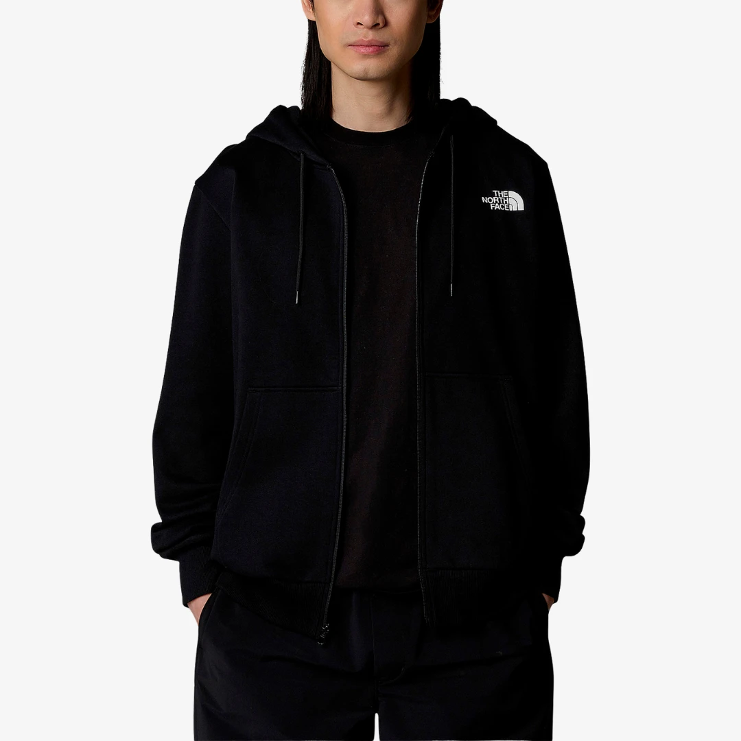 sweat à capuche The North Face, femme, couleur noire, avec fermeture zippée et logo discret