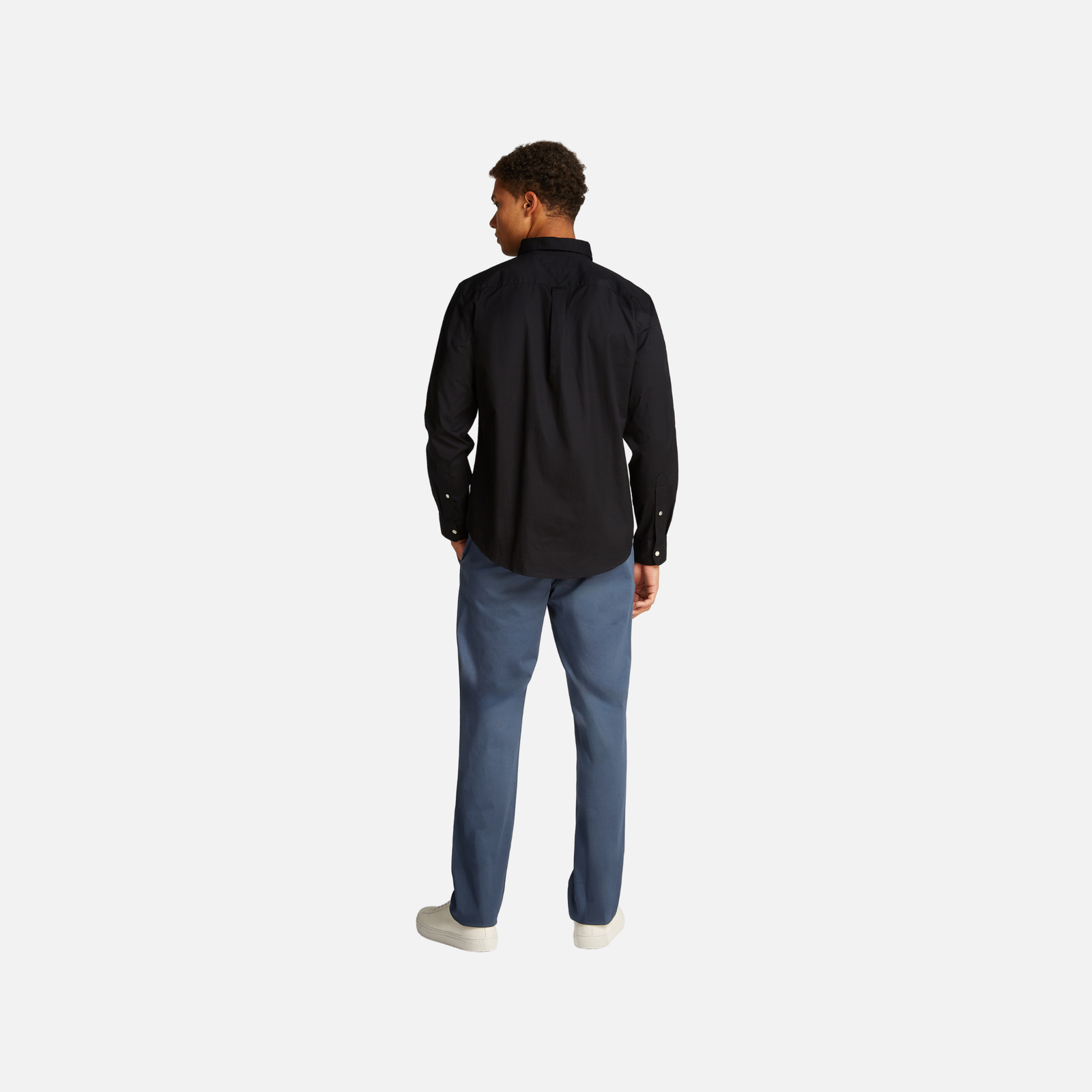 Tommy Hilfiger Core Flex Poplin Solid Rf Shirt Adultes Homme Chemises Noir
