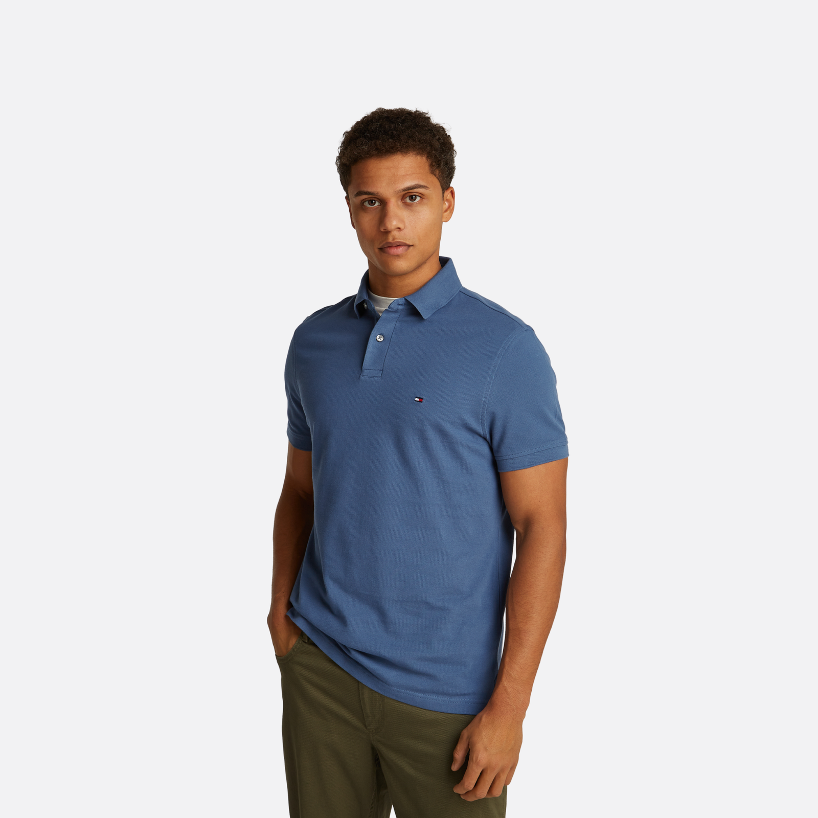 Tommy Hilfiger 1985 Regular Polo Adultes Homme Polo Bleu Marine